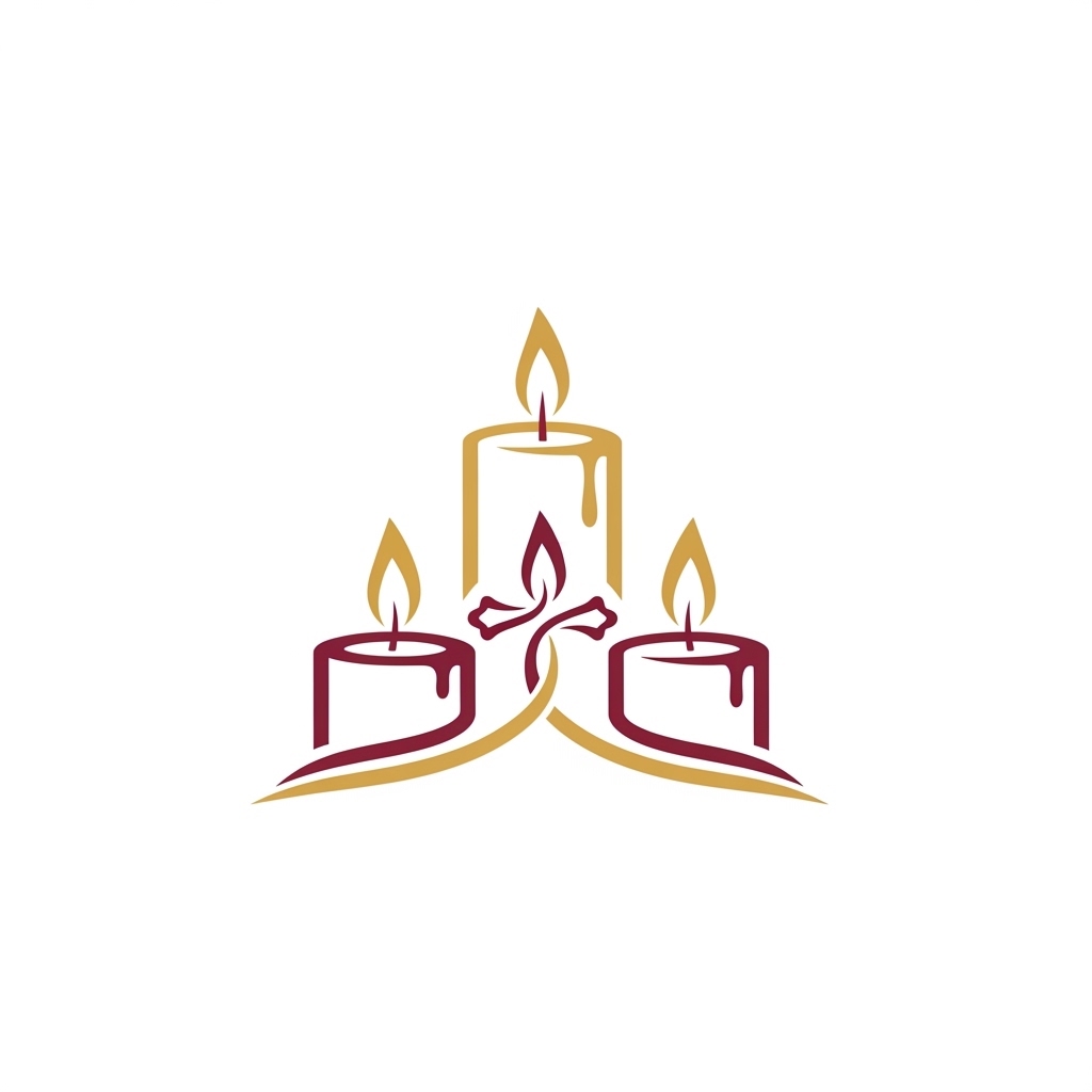 Springfield United Baptist Church logo with three candles